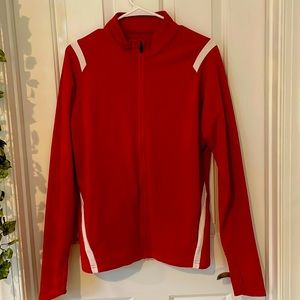 Red/white Augusta sports top- XL With Pockets and thumb holds